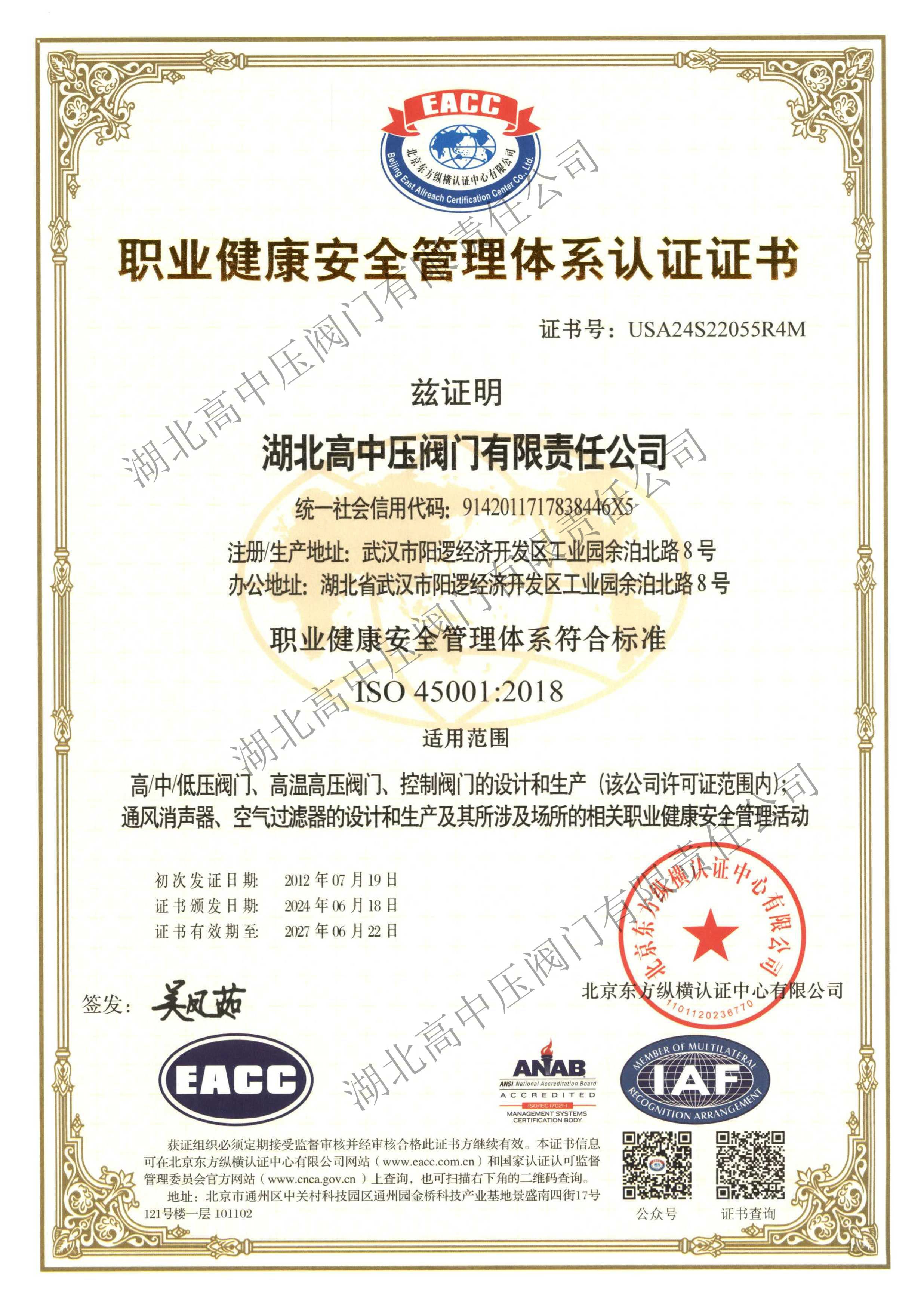 職業(yè)健康安全管理體系中文證書 有效期至2027.06.22 _3 副本